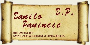 Danilo Paninčić vizit kartica
